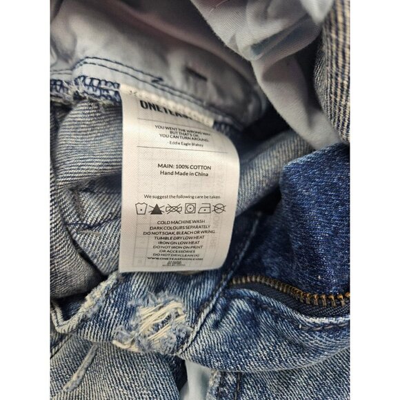 NWOT One Teaspoon High Waist Awesome Baggies Jeans Womens 28R Relaxed Leg Blue - Picture 7 of 8